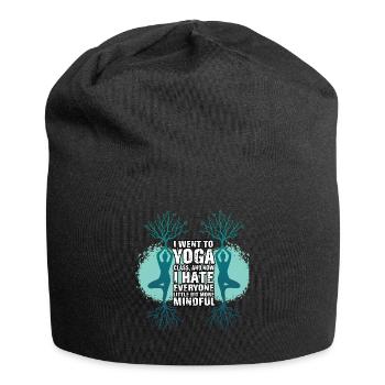 Anti Yoga Sarkastischer Yoga Spruch - Jersey-Beanie - Schwarz - Vorne