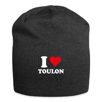 I Love Toulon Gift Tourism - Jersey Beanie - charcoal grey - Front