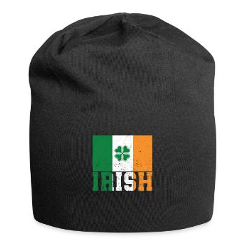 Patriotische irische Flagge Irland Kleeblatt - Jersey-Beanie - Schwarz - Vorne