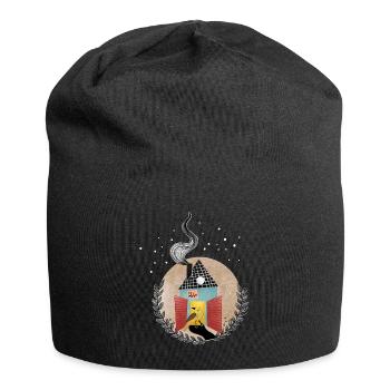 Happy Christmas Time - Jersey-Beanie - Schwarz - Vorne