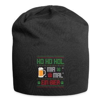 Ho Ho Hol mir mal ein Bier - Jersey-Beanie - Schwarz - Vorne