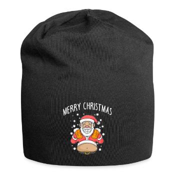 Weihnachtsmann Weihnachten Bier - Jersey-Beanie - Schwarz - Vorne