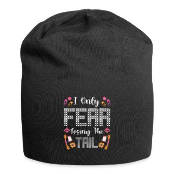 Aiguille à broder au point de croix amusant, points de croix - Bonnet en jersey - noir - Devant