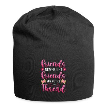 Aiguille à broder au point de croix amusant, points de croix - Bonnet en jersey - noir - Devant