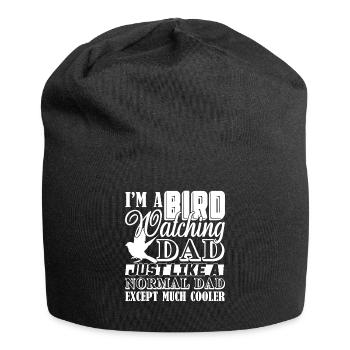 Birdwatching Birdwatching Dad Is Cooler - Jersey Beanie - black - Front