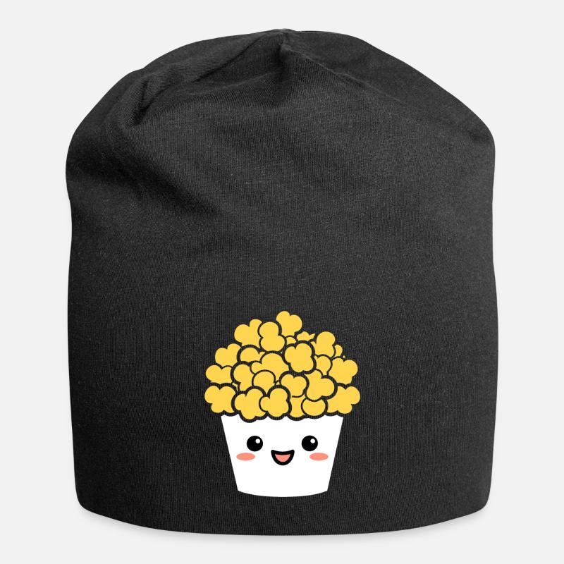 Popcorn Pot Humor - Jersey Beanie - black