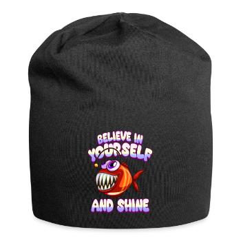 Soyez vous-même ! Confiance en soi, pensée positive, motivation - Bonnet en jersey - noir - Devant