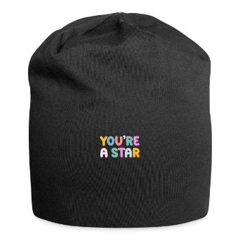Soyez vous-même ! Confiance en soi, pensée positive, motivation - Bonnet en jersey - noir - Devant