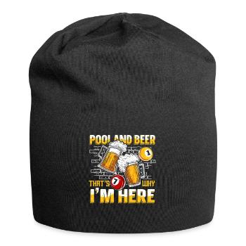 Pool And Beer That's Why I'm Here Billiards - Jersey-Beanie - Schwarz - Vorne