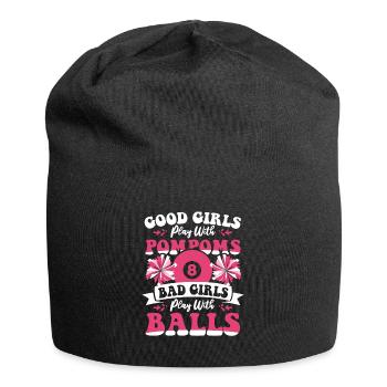 Bad Girls Play With Balls Billiard Table Billiards - Jersey Beanie - black - Front