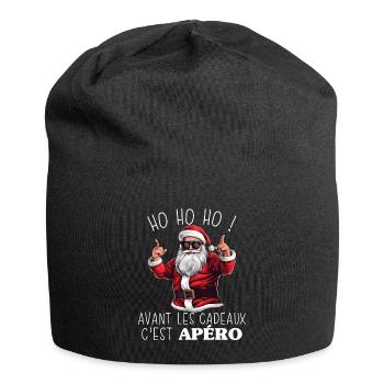 Pull Moche De Noel 2024 Homme Femme - Bonnet en jersey - noir - Devant
