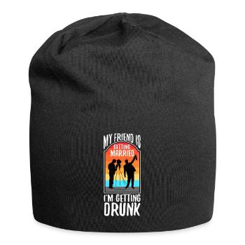 Mon ami se marie, je me saoule - Bonnet en jersey - noir - Devant