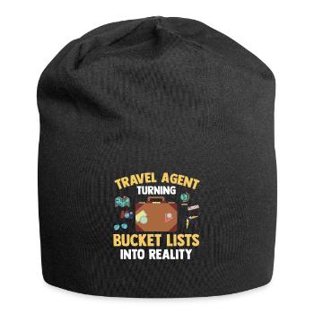 Turning Bucket Lists Into Reality Travel Agency - Jersey Beanie - black - Front