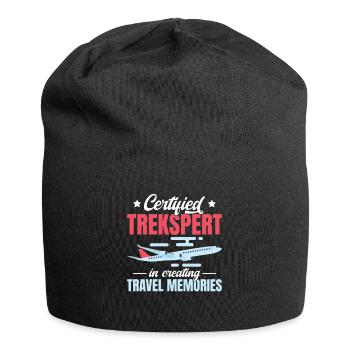 Trekspert certifié dans la création de souvenirs de voyage - Bonnet en jersey - noir - Devant