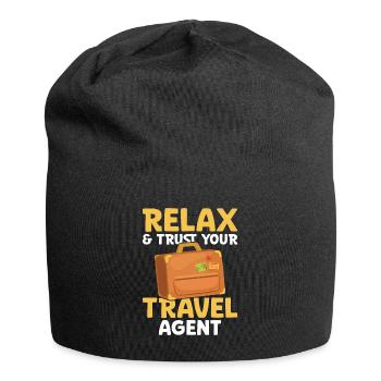 Relax & Trust Your Travel Agency - Jersey Beanie - black - Front