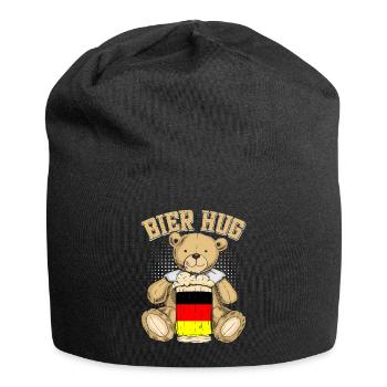 Bier Hug Deutschland Bierliebhaber Teddybär - Jersey-Beanie - Schwarz - Vorne