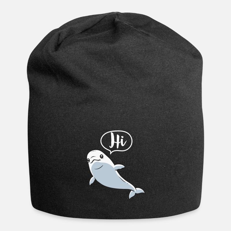Weißwal Beluga Wal - Jersey-Beanie - Schwarz
