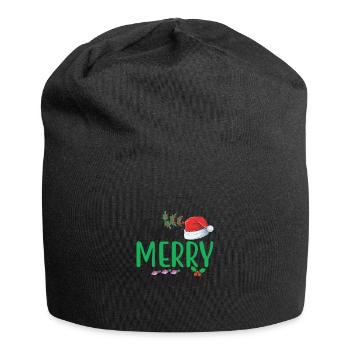 One Merry Teacher - Jersey-Beanie - Schwarz - Vorne