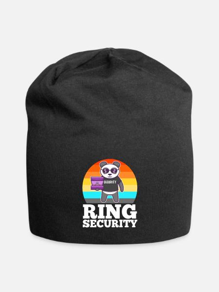 Ring Security Wedding - Jersey-Beanie - Schwarz