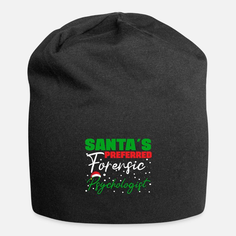 Forensic Psychologist Santa's Preferred Forensic - Jersey Beanie - black