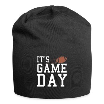L’enthousiasme du football le jour du match - Bonnet en jersey - noir - Devant