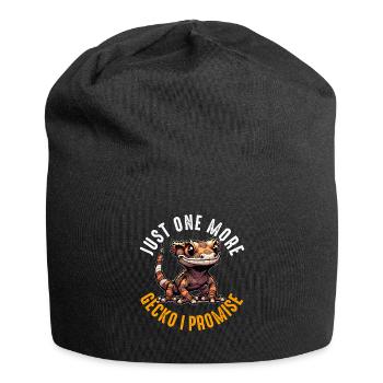 Crested Gecko Men Women Lizard Eyelash Gecko - Jersey Beanie - black - Front