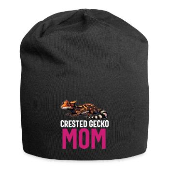 Crested Gecko Men Women Lizard Eyelash Gecko - Jersey Beanie - black - Front