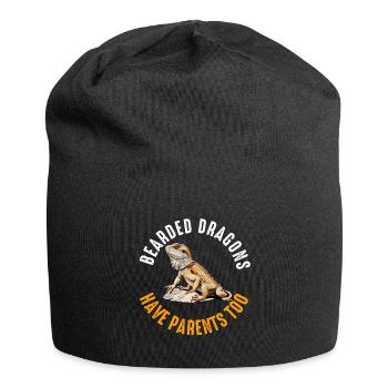 Dragon Barbu Hommes Femmes Filles Enfants Pogona Lézard - Bonnet en jersey - noir - Devant