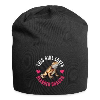 Dragon Barbu Hommes Femmes Filles Enfants Pogona Lézard - Bonnet en jersey - noir - Devant