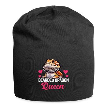 Dragon Barbu Hommes Femmes Filles Enfants Pogona Lézard - Bonnet en jersey - noir - Devant