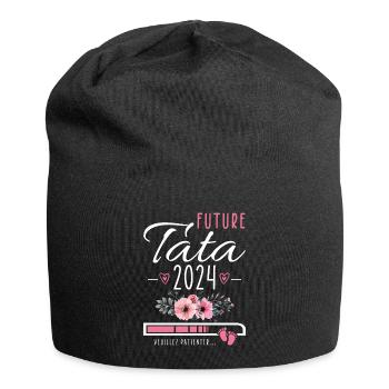 Future Tata 2024 Cadeau Nouvelle Naissance Tante - Bonnet en jersey - noir - Devant