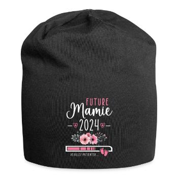 Future Mamie 2024 Cadeau Nouvelle Naissance Mamie - Bonnet en jersey - noir - Devant