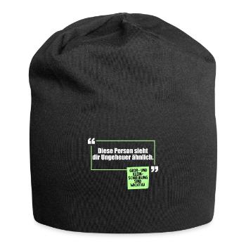 Diese Person sieht dir ungeheuer ähnlich WortWitz - Jersey-Beanie - Schwarz - Vorne