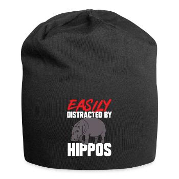Hippopotame Hippopotame - Bonnet en jersey - noir - Devant