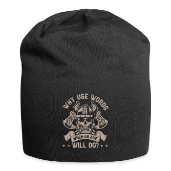 Why use Words when an Axe will do? Viking - Jersey-Beanie - Schwarz - Vorne