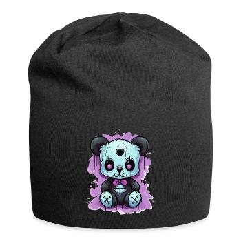 Goth Pastel effrayant vaudou poupée ours en peluche - Bonnet en jersey - noir - Devant