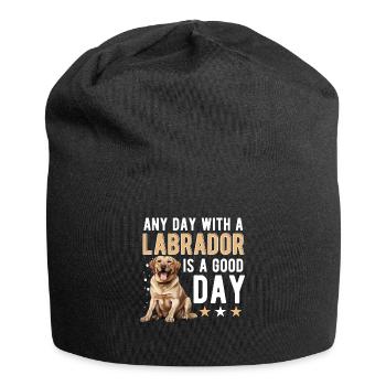 Labrador Retriever Dog Breed Pet - Jersey Beanie - black - Front