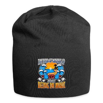 Im tired of waking up and not being in Maui - Jersey Beanie - black - Front