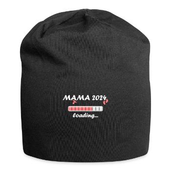 Mama 2024 Loading Schwangerschaft Bekanntgabe Baby - Jersey-Beanie - Schwarz - Vorne