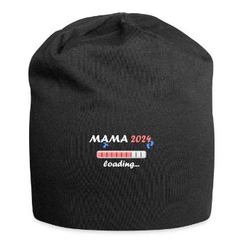 Mama 2024 Loading Schwangerschaft Bekanntgabe Baby - Jersey-Beanie - Schwarz - Vorne