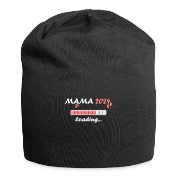 Mama 2024 Loading Schwangerschaft Bekanntgabe Baby - Jersey-Beanie - Schwarz - Vorne