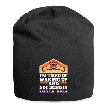 Im tired of waking up and not being in Costa Rica - Jersey Beanie - black - Front