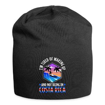 Im tired of waking up and not being in Costa Rica - Jersey Beanie - black - Front