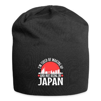 Im tired of waking up and not being in japan - Jersey Beanie - black - Front
