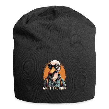 Bring your style to life with our "what the - Jersey Beanie - black - Front