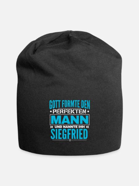 Siegfried Name Design - Jersey-Beanie - Schwarz