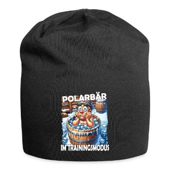 Eisbaden Winterbaden Lustig - Jersey-Beanie - Schwarz - Vorne