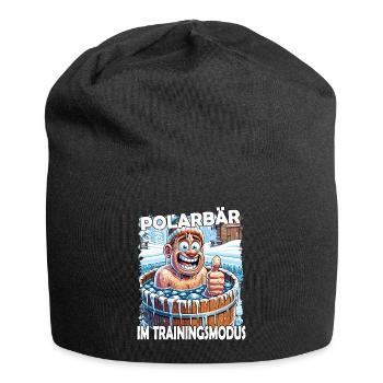 Eisbaden Winterbaden Lustig - Jersey-Beanie - Schwarz - Vorne