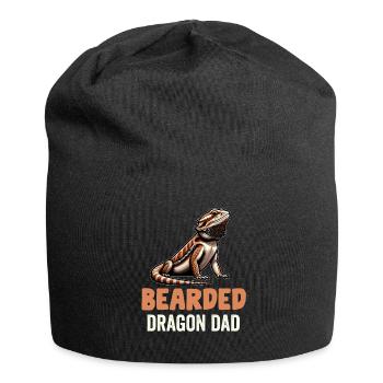 Dragon Barbu Hommes Femmes Filles Enfants Pogona Lézard - Bonnet en jersey - noir - Devant
