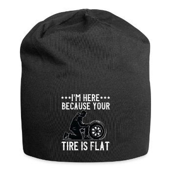 Tire Guy Mechanic Flat Tire Changer Repair Car - Jersey Beanie - black - Front